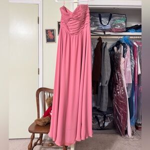 Asos Rose Pink Long Formal Dress | 10